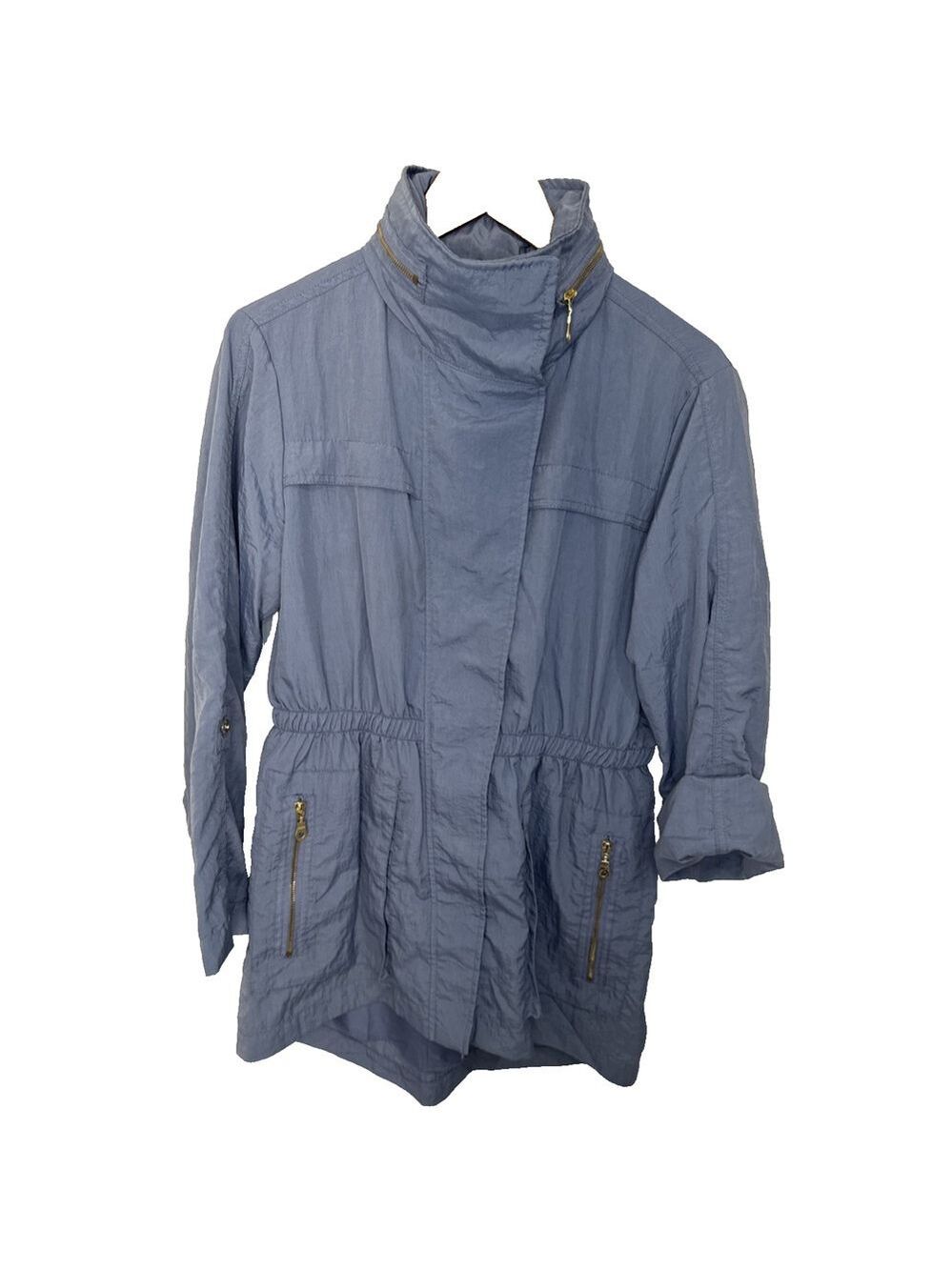 The Fillmore French Blue Full Zip Utility Rain Jacket Women’s Sz M
